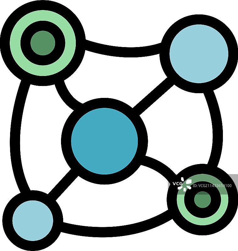 互联网网络扁平图标图片素材