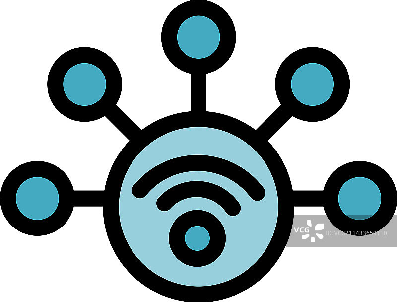 扁平无线网络图标图片素材