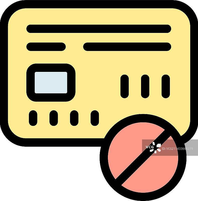 信用卡拒绝支付图标图片素材