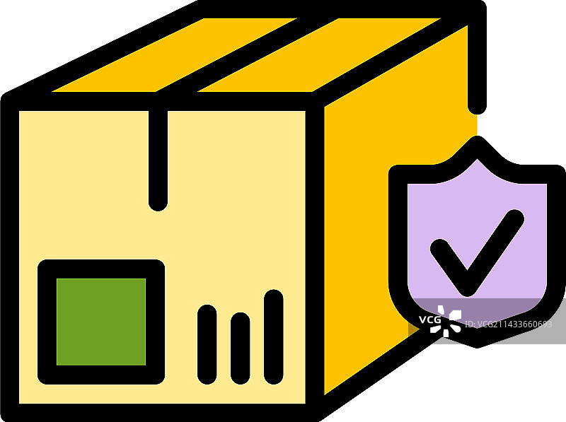 安全包裹图标扁平图片素材