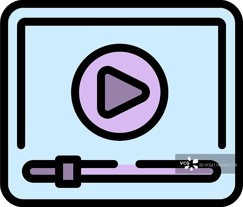 视频课程市场研究扁平图标图片素材