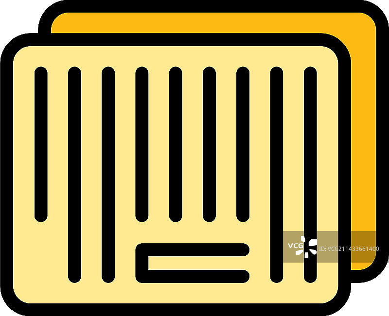 购物条形码扁平图标图片素材