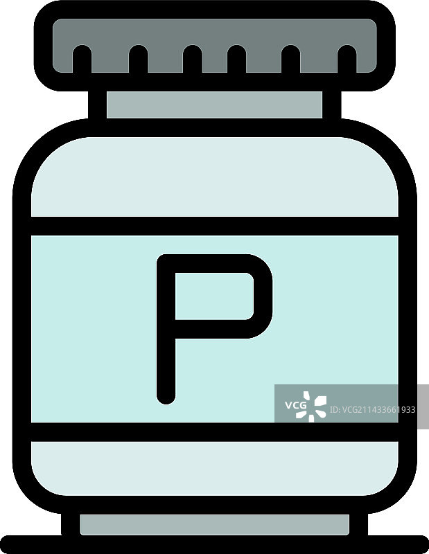 蛋白质罐子扁平图标图片素材