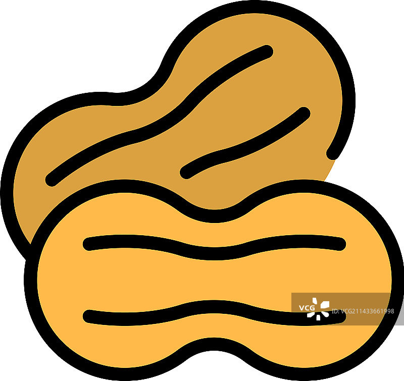 蛋白质花生图标（扁平风格）图片素材