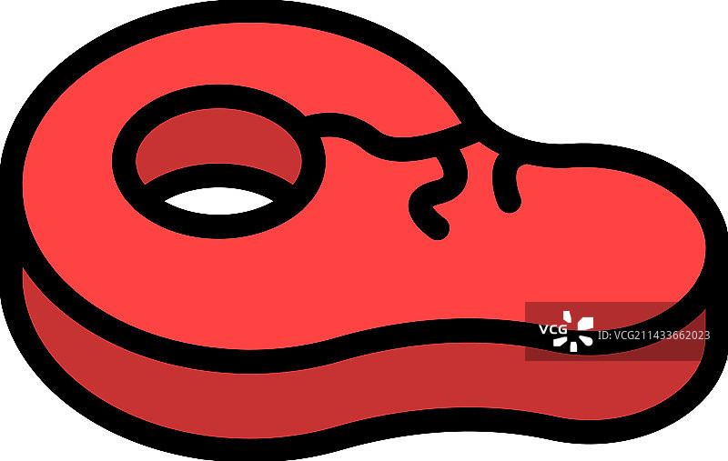 猪肉蛋白质图标（扁平风格）图片素材