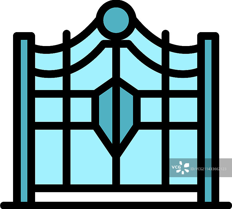 门禁控制图标扁平风格图片素材