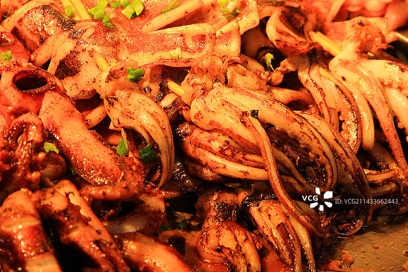 烤鱿鱼串图片素材