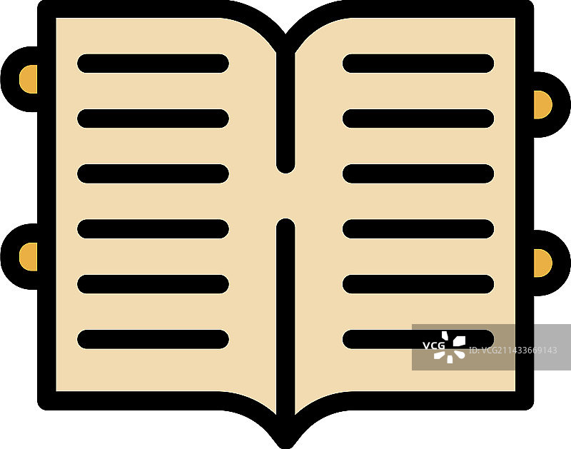 打开的书本扁平图标图片素材