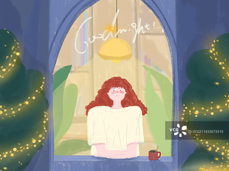 对你说晚安图片素材