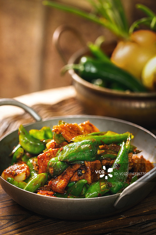 辣椒炒肉图片素材