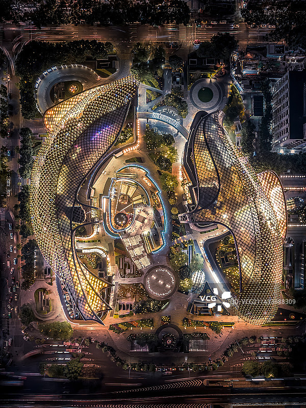 天环广场夜景图片素材