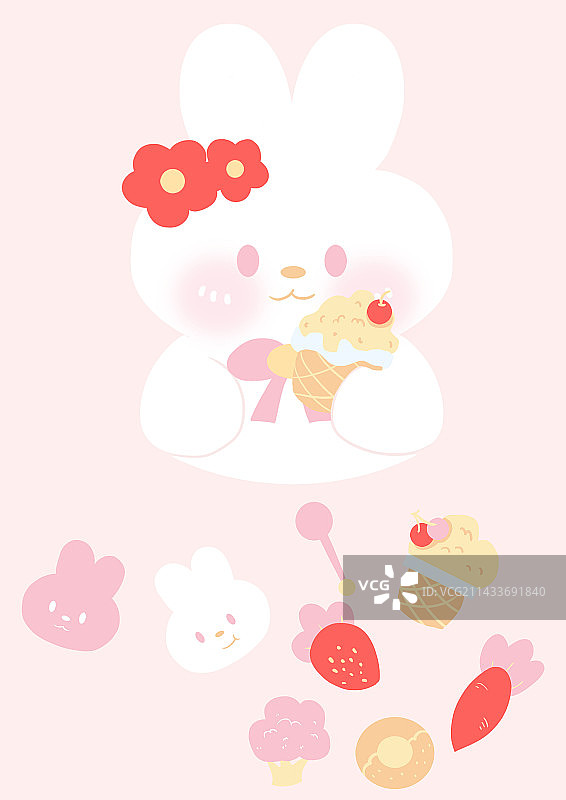 可爱兔子图片素材