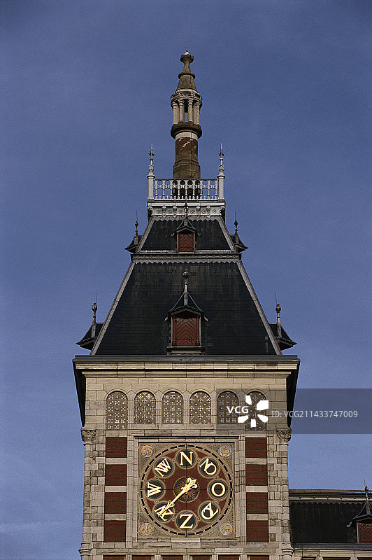 阿姆斯特丹中央车站的塔楼图片素材