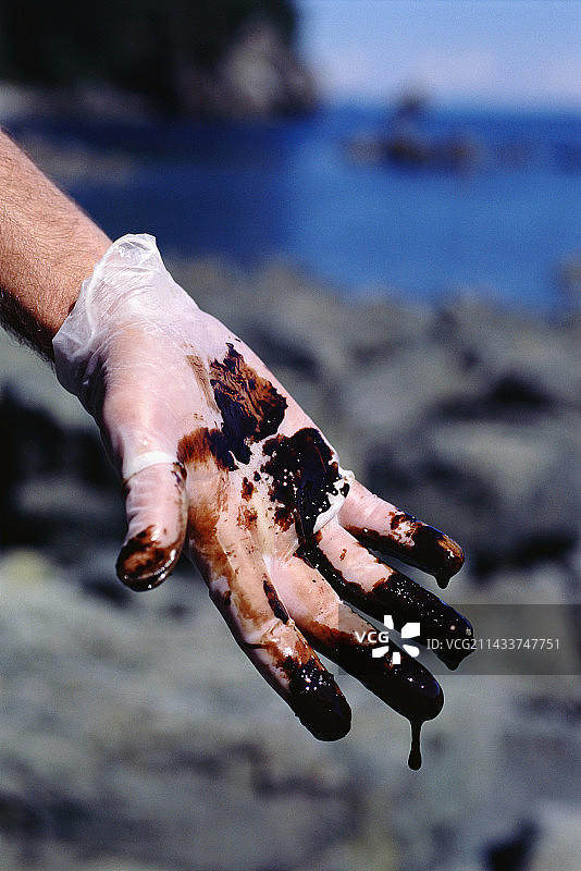 埃克森·瓦尔迪兹号油轮泄漏事故遗留物图片素材