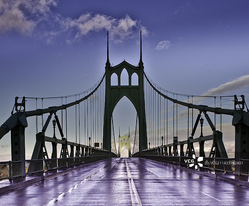 俄勒冈州波特兰圣约翰大桥图片素材