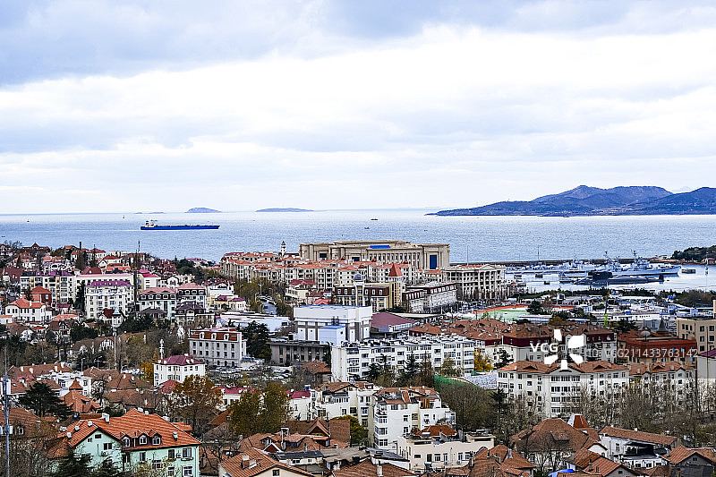 山东青岛老城区德式建筑图片素材