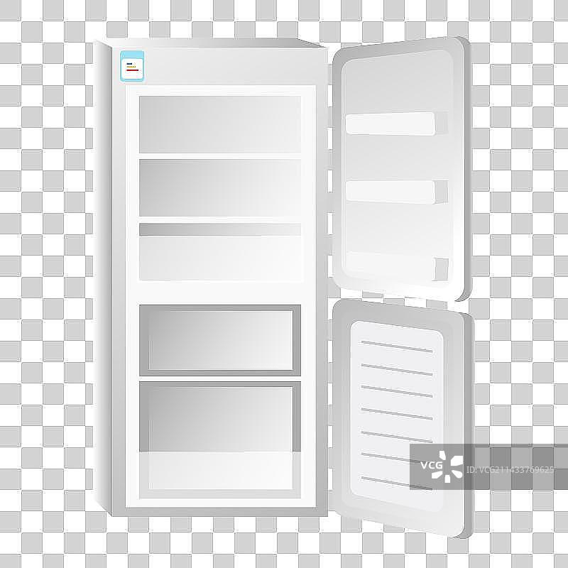 炎热夏天的办公室家用储藏保鲜冷藏冷冻的冰箱图片素材