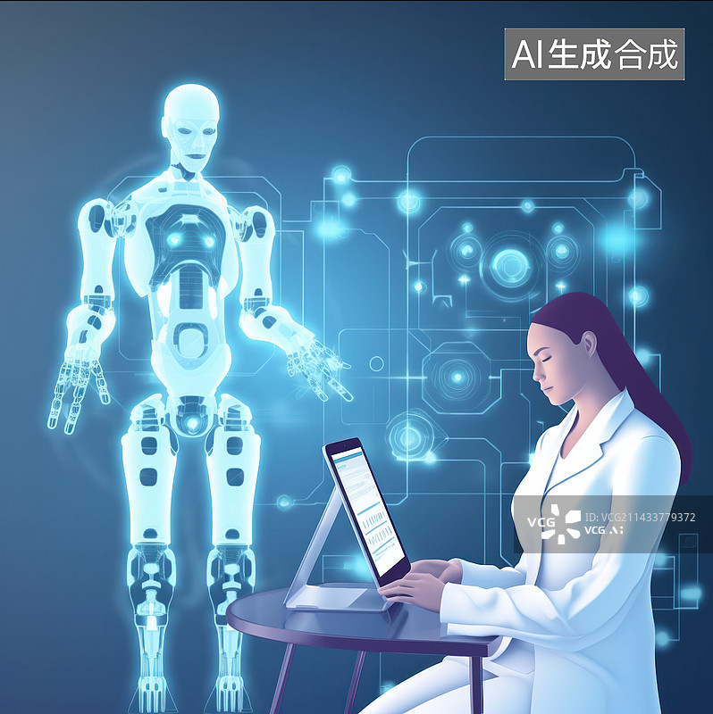 【AI数字艺术】Ai机器人与医疗图片素材