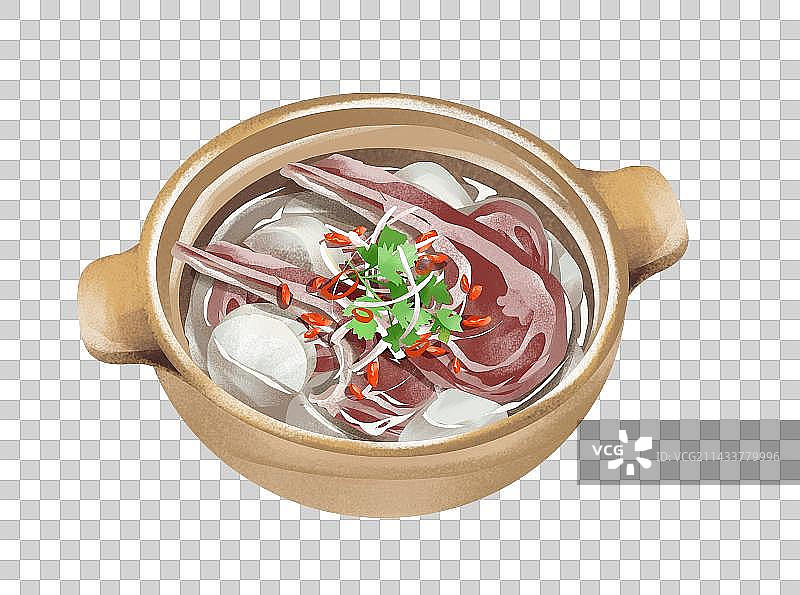 传统美食萝卜炖羊肉图片素材