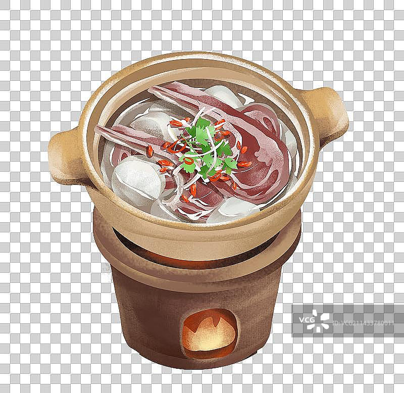 传统美食萝卜炖羊肉图片素材