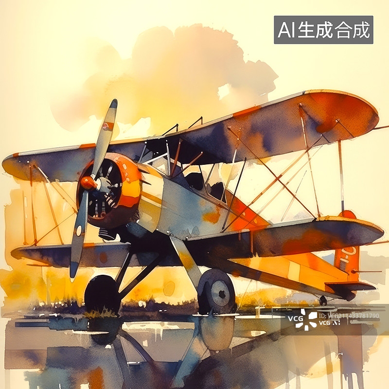 【AI数字艺术】飞机系列图片素材