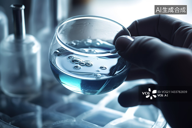 【AI数字艺术】生物实验室做实验图片素材