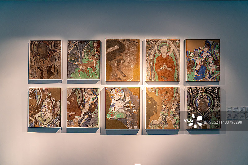 美术馆敦煌壁画复刻展图片素材