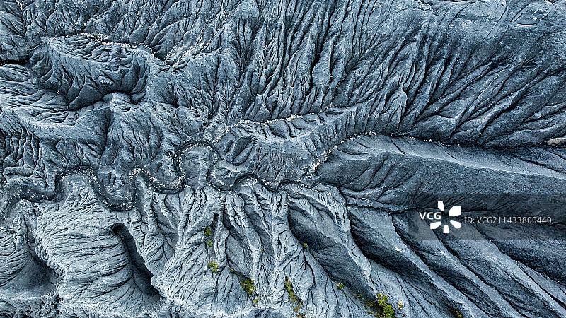 千沟万壑2(航拍视角下墨石公园的岩石纹路)图片素材