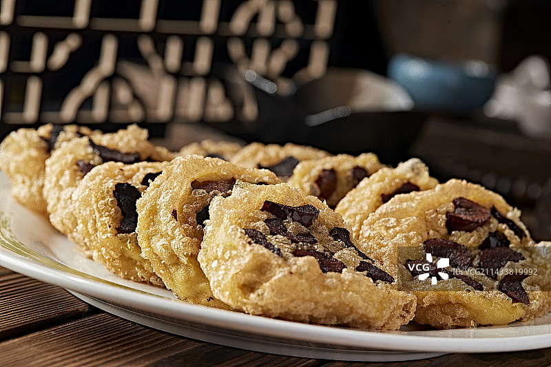 油炸枣花馍片图片素材