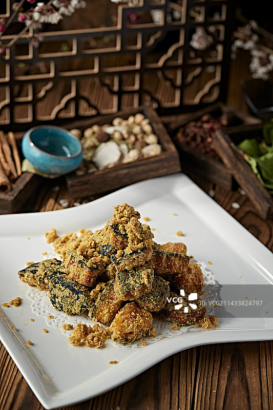 咸蛋黄焗南瓜图片素材