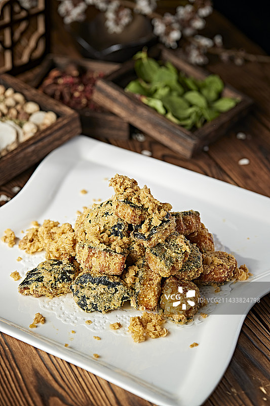 咸蛋黄焗南瓜图片素材