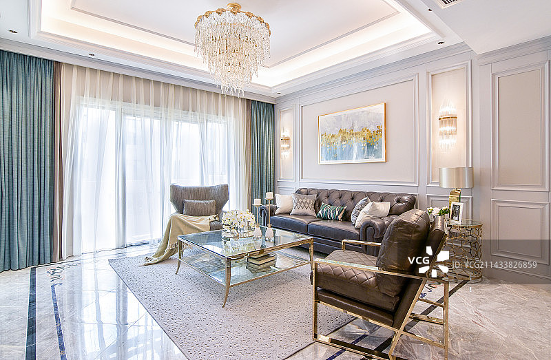 别墅样板房-客厅图片素材