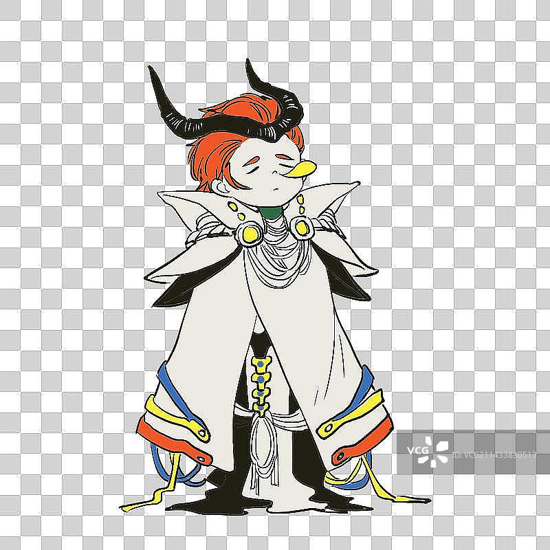 Q版打瞌睡的东海龙王敖广图片素材