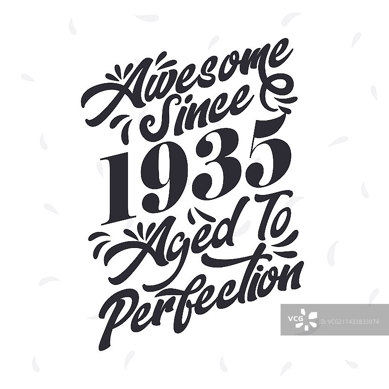 1935年复古生日图片素材