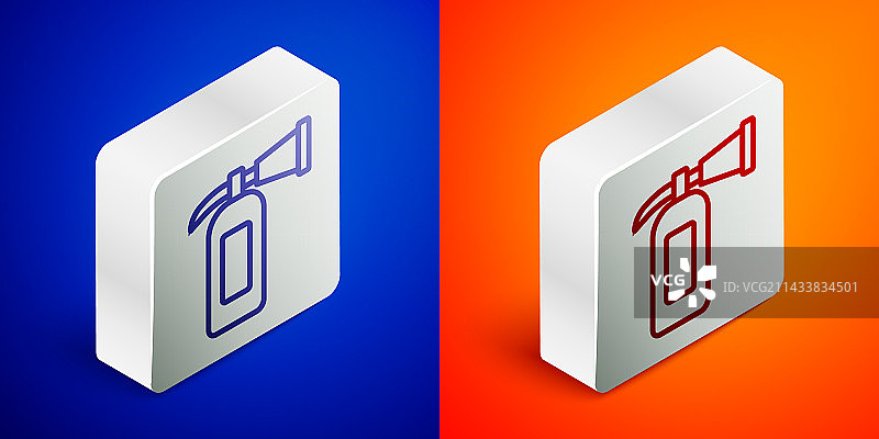 2.5D线条灭火器图标图片素材