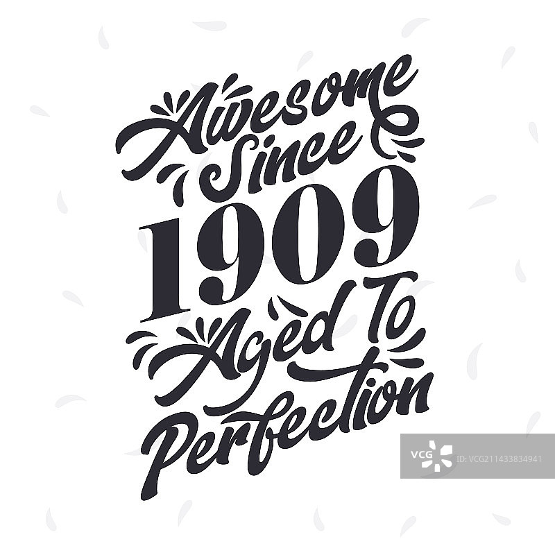 1909年复古生日纪念图片素材