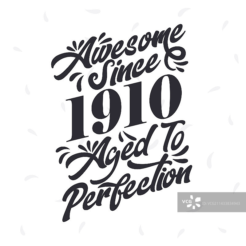 生于1910年的复古生日图片素材