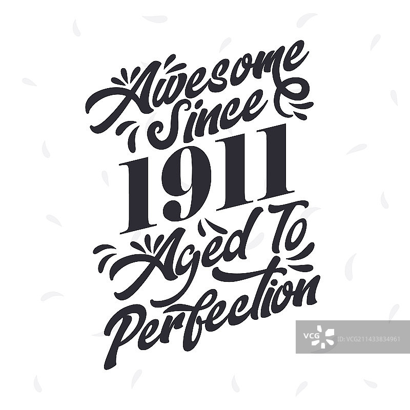 1911年复古生日图片素材