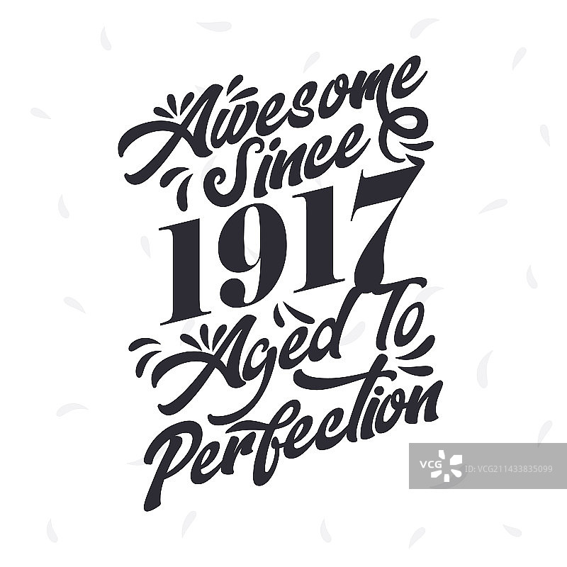 1917年复古生日图片素材