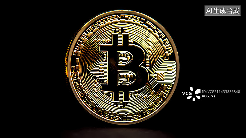 【AI数字艺术】虚拟货币比特币图片素材