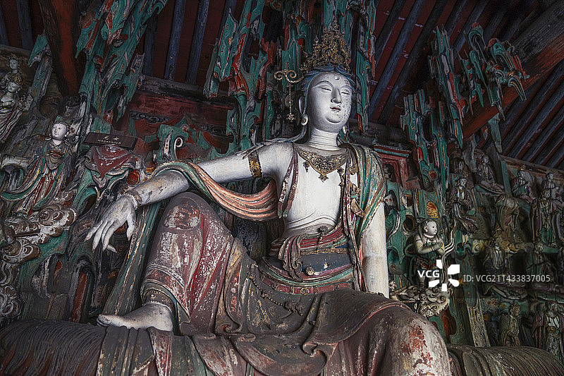 平遥 双林寺 自在观音 塑像 艺术图片素材