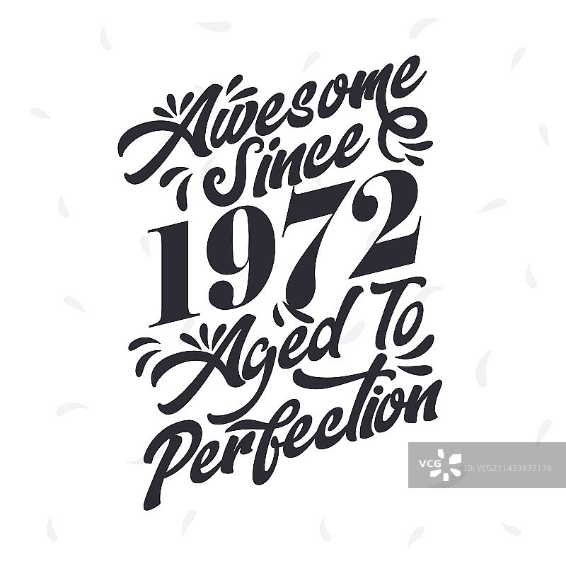 1972年复古生日图片素材