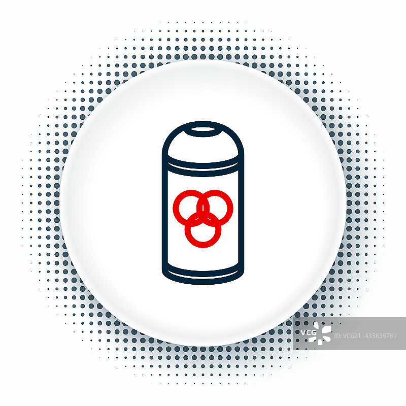 白色背景上的线性喷漆罐图标图片素材