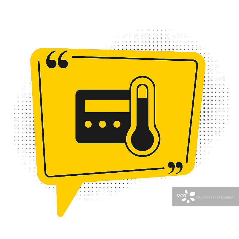 白色背景上的黑色恒温器图标图片素材