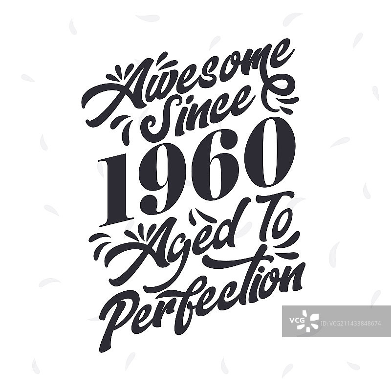 1960年出生复古生日图片素材