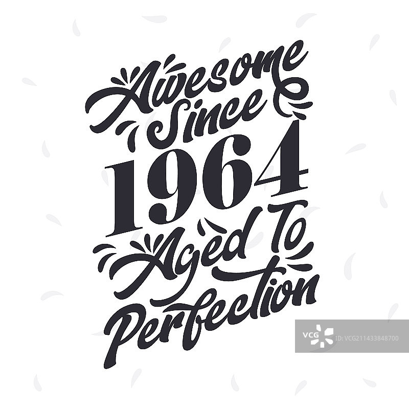 1964年复古生日纪念图片素材
