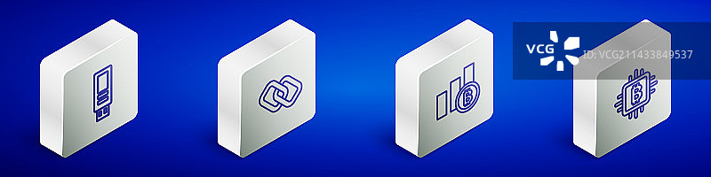 2.5D U盘链条线条设计图片素材