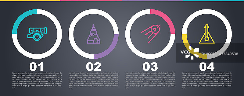 沙皇钟卫星加农炮线条图片素材