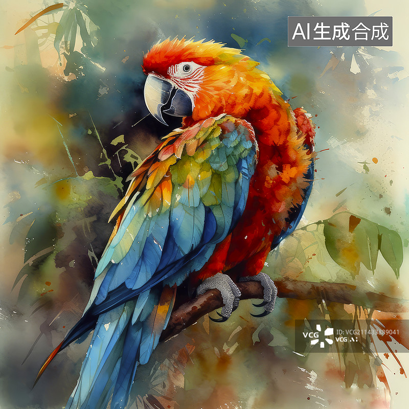【AI数字艺术】鹦鹉系列图片素材