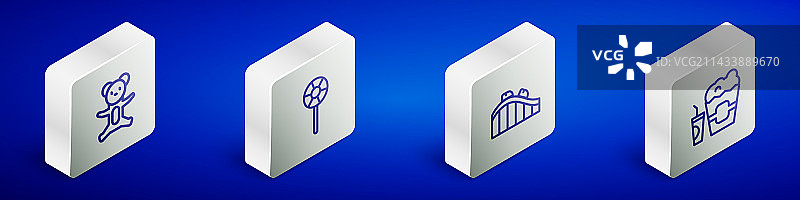 2.5D泰迪熊毛绒玩具棒棒糖图片素材